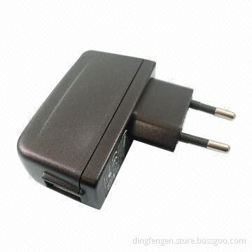 5V/1.0A EU plug power charger, USB connector for mobile device, TUV/GS/CE/CEC level 5 certified